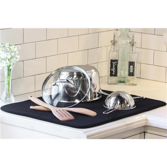 Dish Drying Mat XL for Kitchen, Absorbent, Reversible Microfiber Dish Mat - Picture 3 of 8